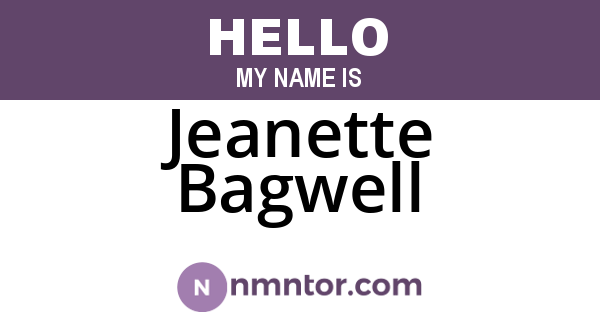 Jeanette Bagwell