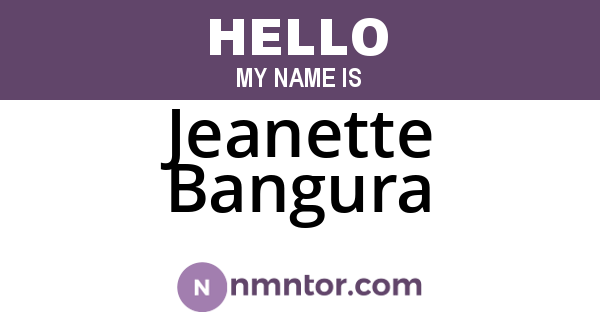 Jeanette Bangura