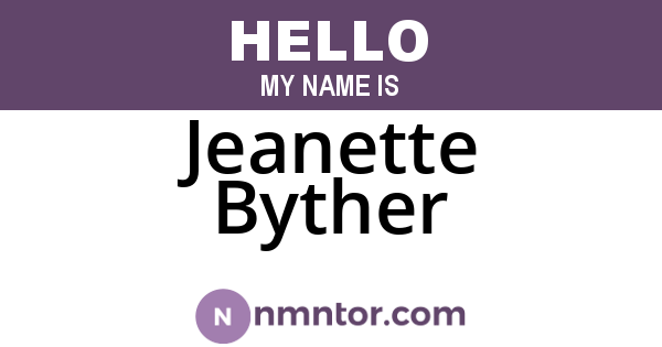 Jeanette Byther