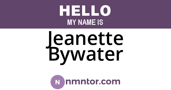 Jeanette Bywater