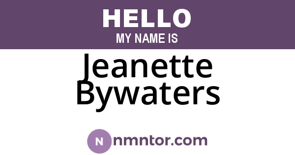 Jeanette Bywaters