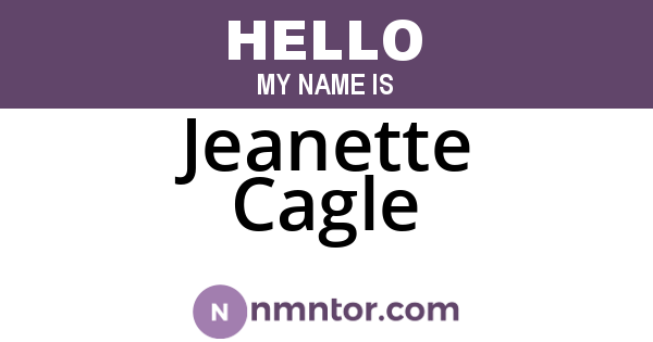 Jeanette Cagle