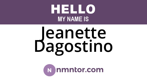Jeanette Dagostino