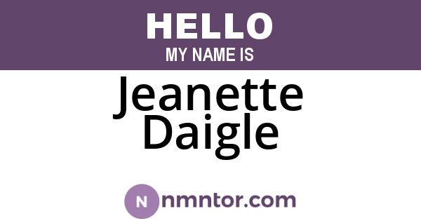 Jeanette Daigle