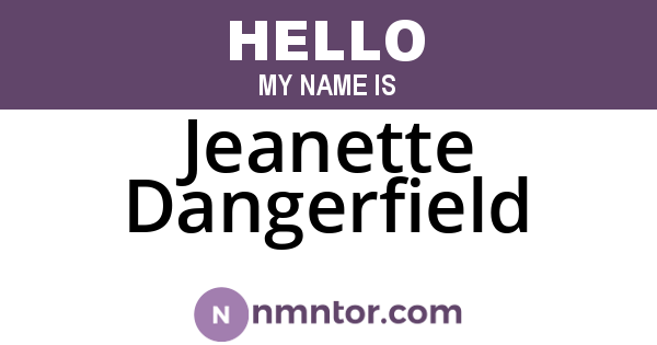 Jeanette Dangerfield