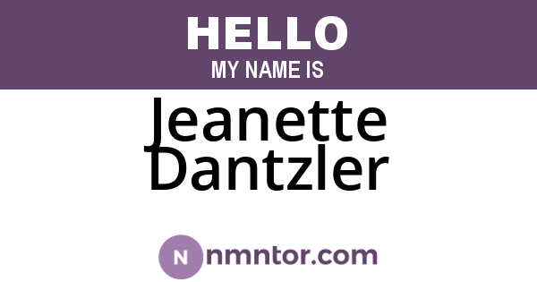 Jeanette Dantzler