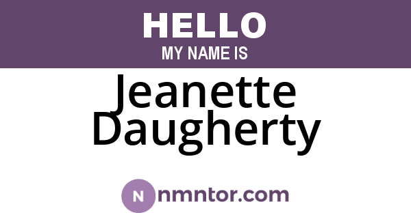 Jeanette Daugherty