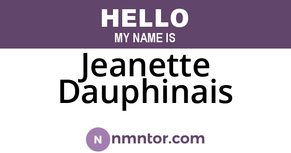 Jeanette Dauphinais