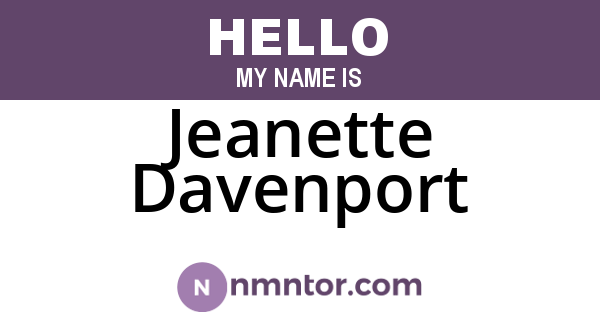Jeanette Davenport