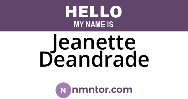 Jeanette Deandrade