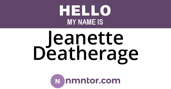 Jeanette Deatherage