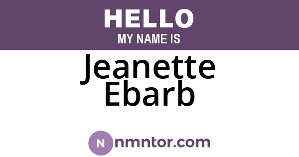 Jeanette Ebarb