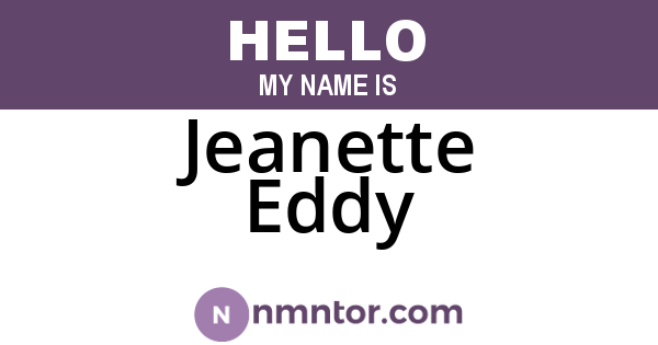 Jeanette Eddy