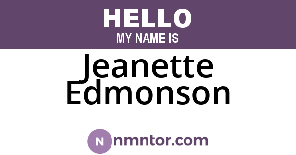 Jeanette Edmonson