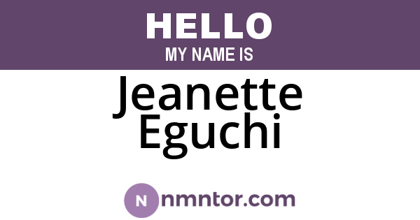 Jeanette Eguchi