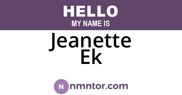 Jeanette Ek