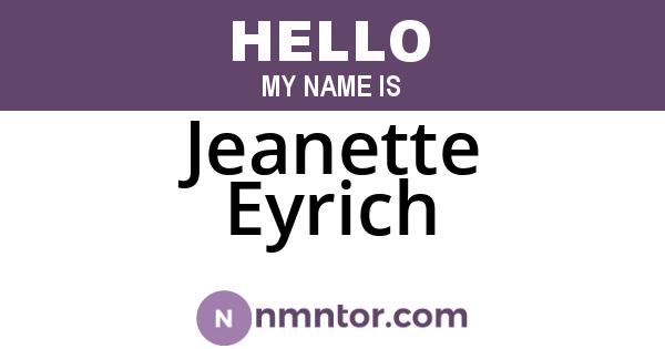 Jeanette Eyrich