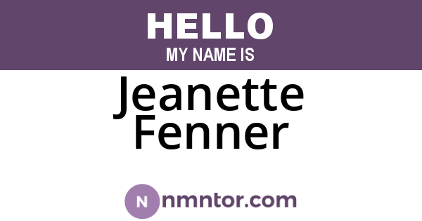 Jeanette Fenner