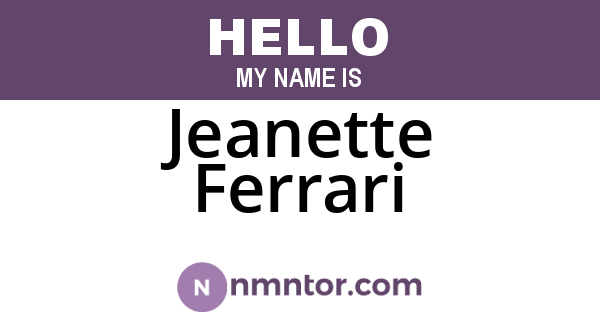 Jeanette Ferrari