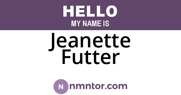 Jeanette Futter