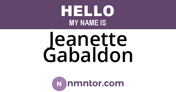 Jeanette Gabaldon