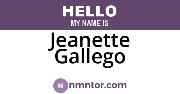 Jeanette Gallego