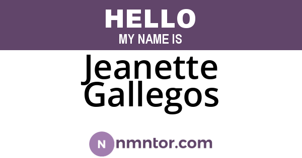 Jeanette Gallegos