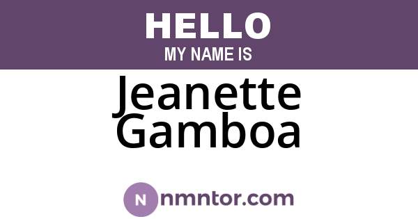 Jeanette Gamboa