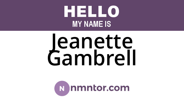 Jeanette Gambrell