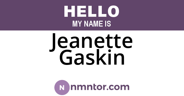 Jeanette Gaskin
