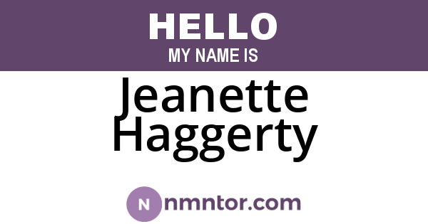 Jeanette Haggerty