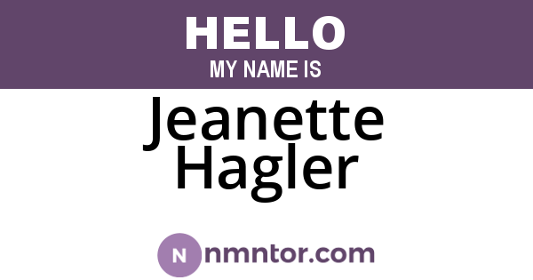 Jeanette Hagler