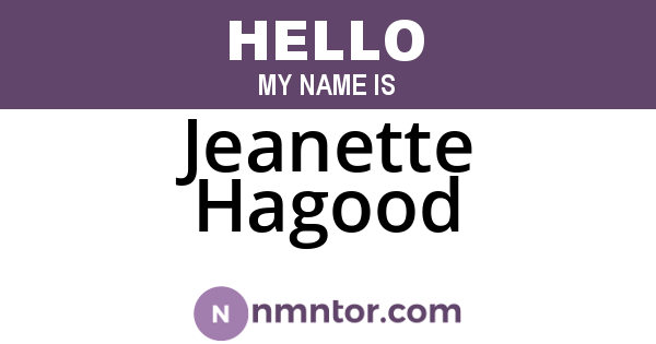 Jeanette Hagood