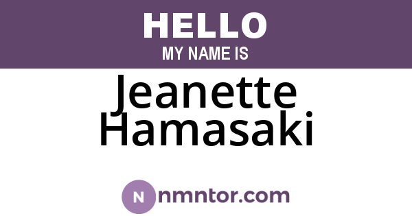 Jeanette Hamasaki