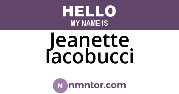 Jeanette Iacobucci
