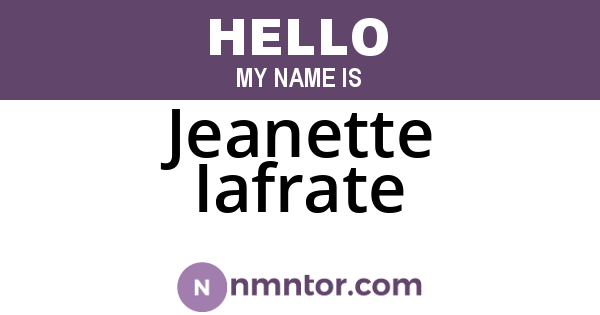 Jeanette Iafrate