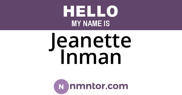 Jeanette Inman