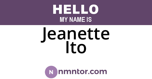 Jeanette Ito