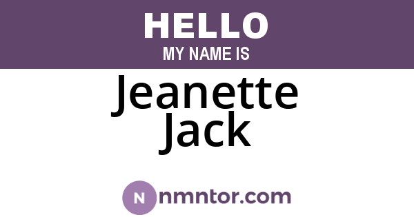 Jeanette Jack