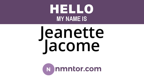 Jeanette Jacome