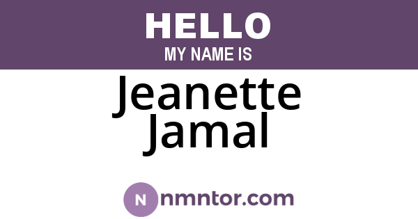 Jeanette Jamal