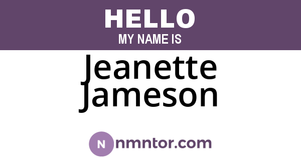 Jeanette Jameson