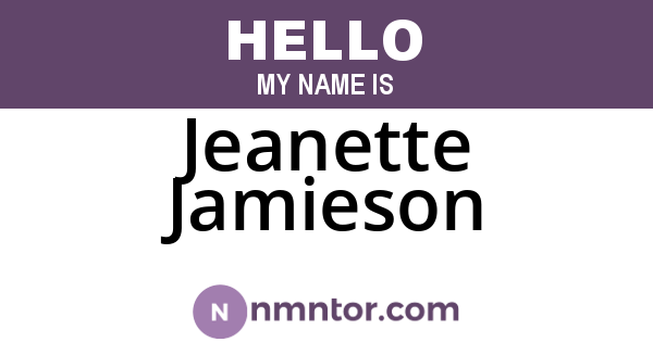 Jeanette Jamieson