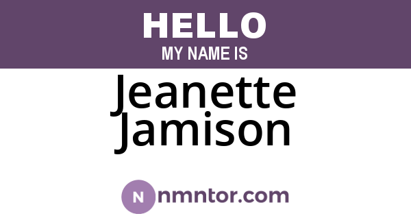 Jeanette Jamison