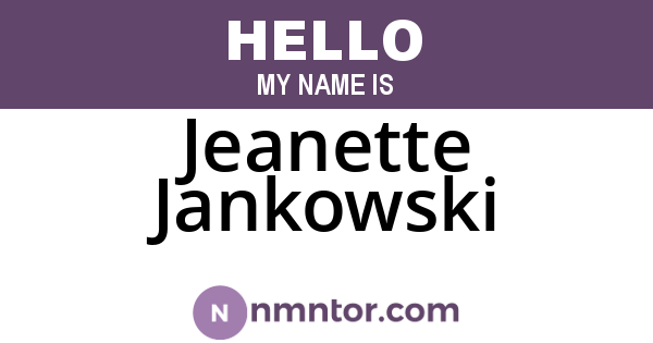 Jeanette Jankowski