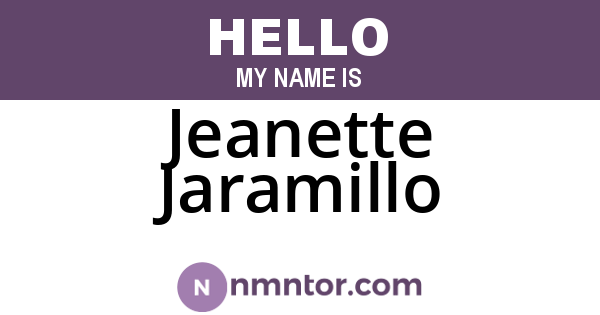 Jeanette Jaramillo