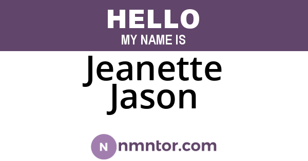 Jeanette Jason