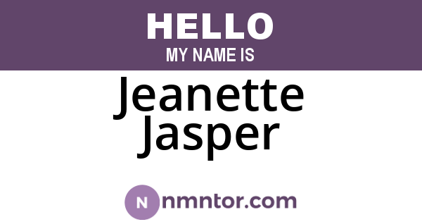 Jeanette Jasper