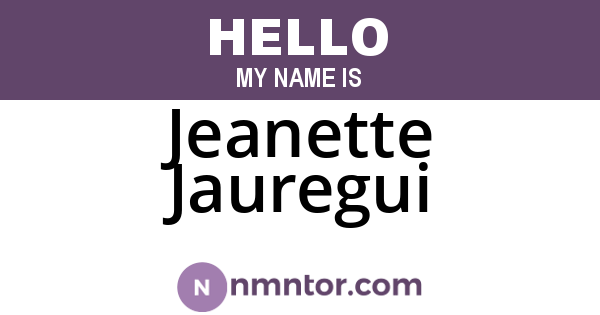 Jeanette Jauregui