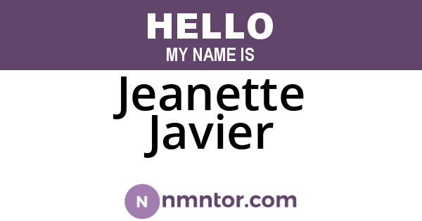 Jeanette Javier